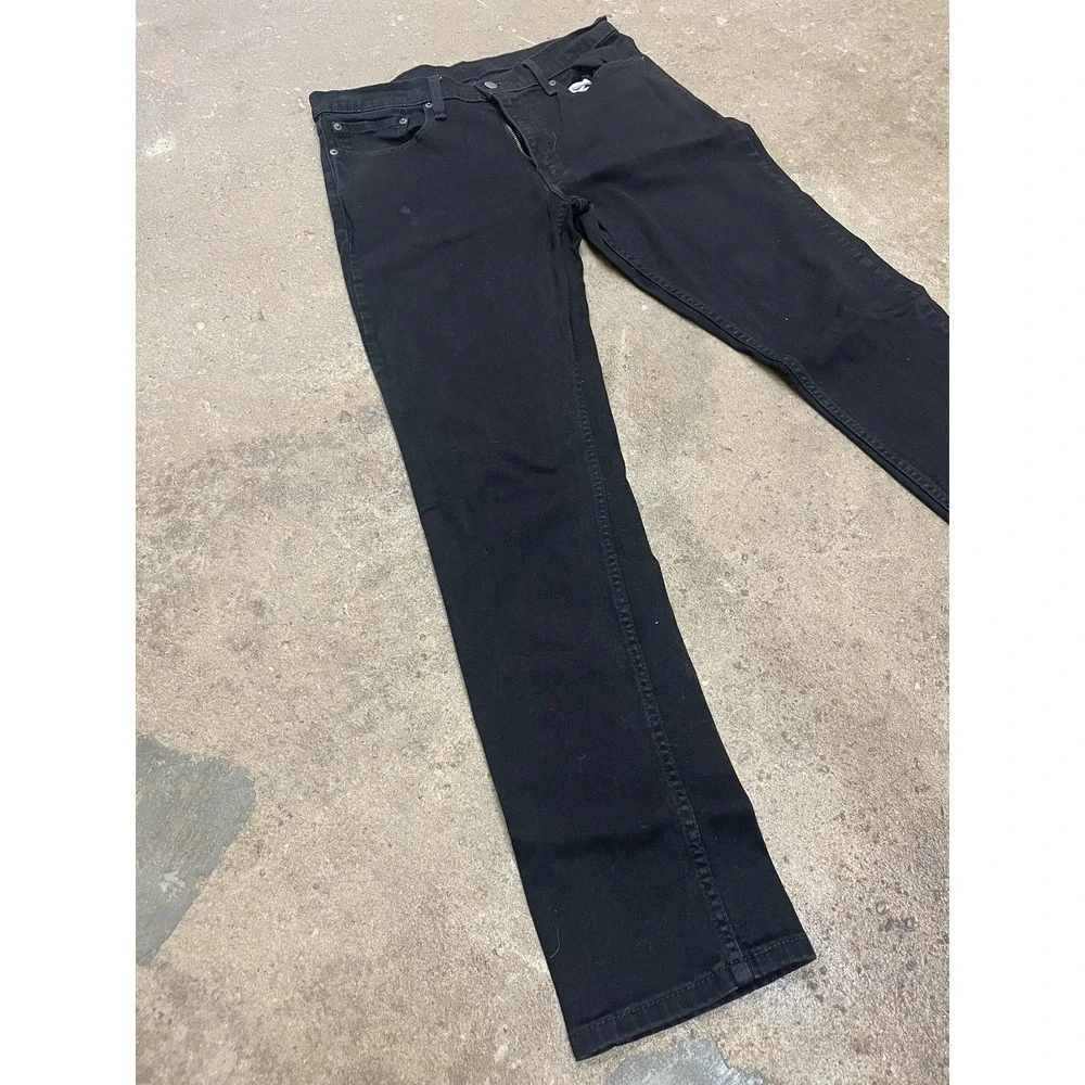Levis 511 Jeans Mens 36x34 Black Denim Slim‎ Fit Straight Leg Zip Fly 5-Pocket